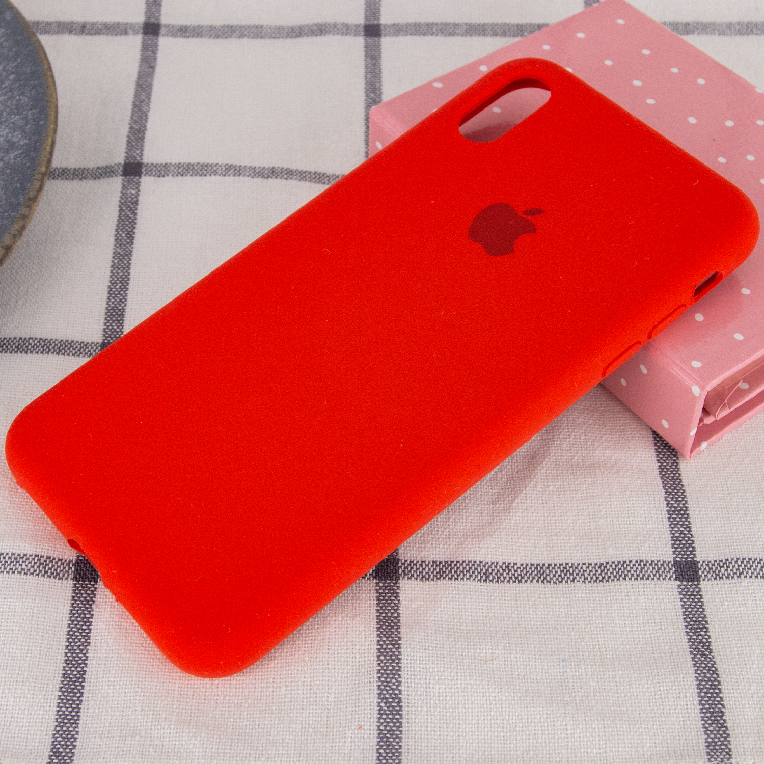 Silicone Case Full Protective (AA) для iPhone X/Xs (5.8") (Red)-1